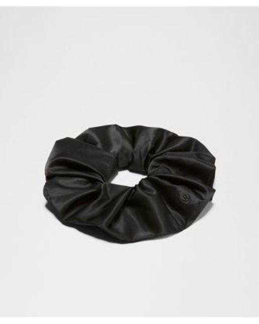 lululemon athletica Black Uplifting Oversized Satin Scrunchie