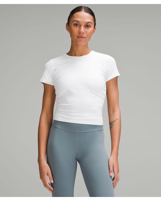lululemon athletica White All It Takes Ribbed Nulu T-shirt