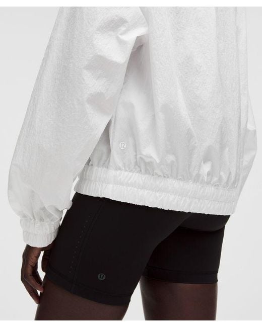 lululemon athletica White – Lightweight Pleated Track Jacket – – Size Large