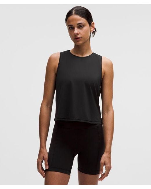 lululemon athletica Black Lightweight Waist-Length Running Tank Top