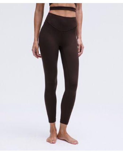 lululemon athletica Brown Wunder Under Nulu High-Rise Leggings 25"