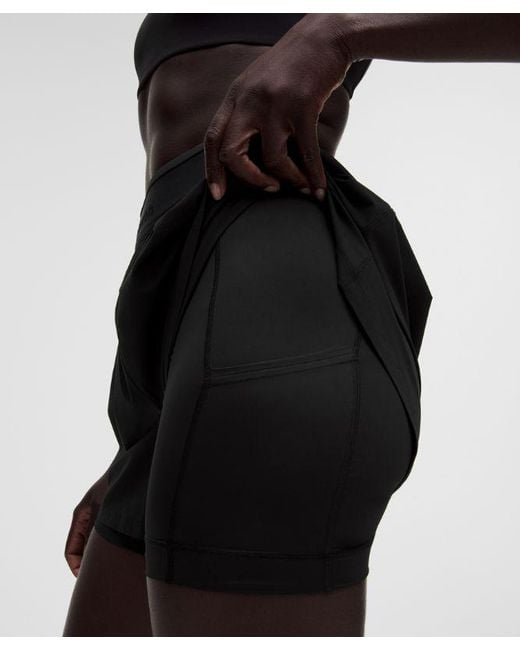 lululemon athletica Black License To Train Super-High-Rise Lined Short 3.5"