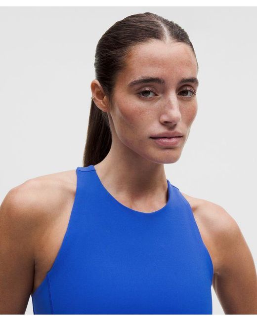 lululemon athletica Blue Swift Speed Cropped Tank Top