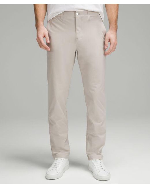 lululemon athletica Gray Abc Classic-fit Trousers 32"l Warpstreme for men