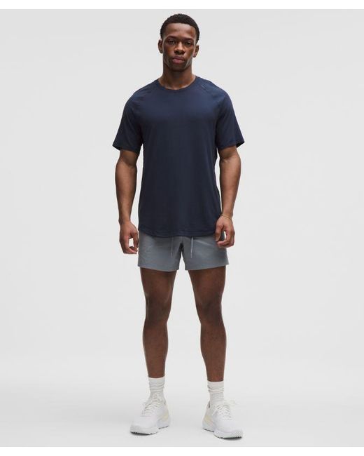 lululemon athletica Blue License To Train Linerless Short 5" for men