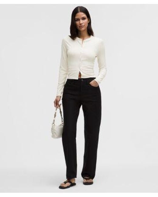 lululemon athletica White – Hold Tight Micro-Rib Cardigan – – Size 4