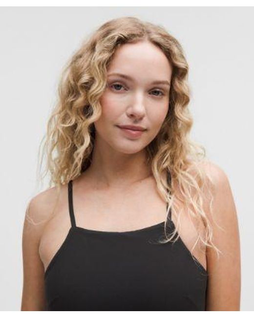 lululemon athletica Black Align Side-Slit Cami Strap Dress