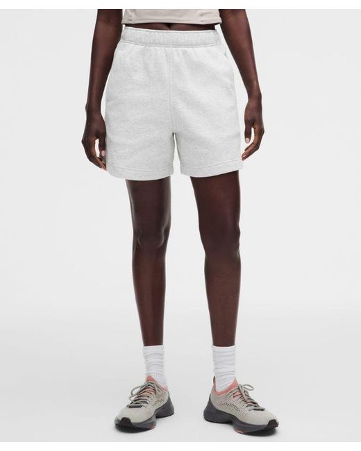 lululemon athletica White Scuba Evolve Oversized Short 5"
