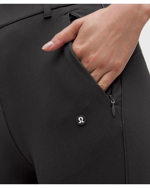 lululemon athletica Black – High-Rise Golf Pull-On Cropped Pants – 16" – – Size Large