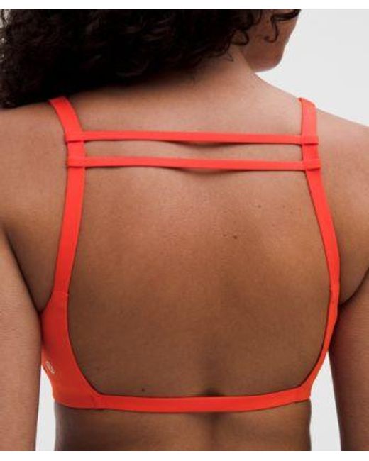 lululemon athletica Red Lightlift Open-Back Bra