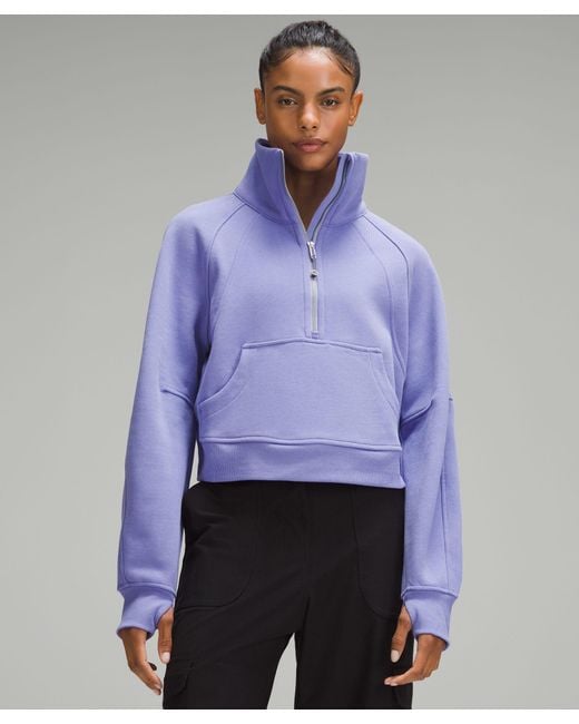 lululemon athletica Scuba Oversized Funnel-neck Half Zip Sweatshirt - Color  Purple - Size M/l