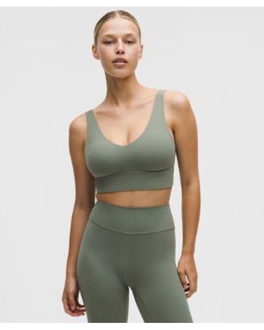 lululemon athletica Green – Focuser V-Neck Sports Bra Light Support, C/D Cup – /Pastel –