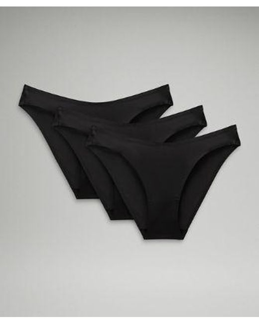 lululemon athletica Black – Wundermost Ultra-Soft Nulu Mid-Rise Bikini Underwear 3 Pack – –