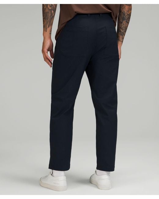 lululemon athletica Relaxed-tapered Smooth Twill Trousers Cropped - Color Blue - Size 34 for men