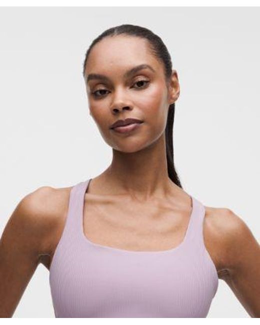 lululemon athletica Blue – All-Time Hero Ribbed Sports Bra Medium Support, B/C Cup – – Size Large