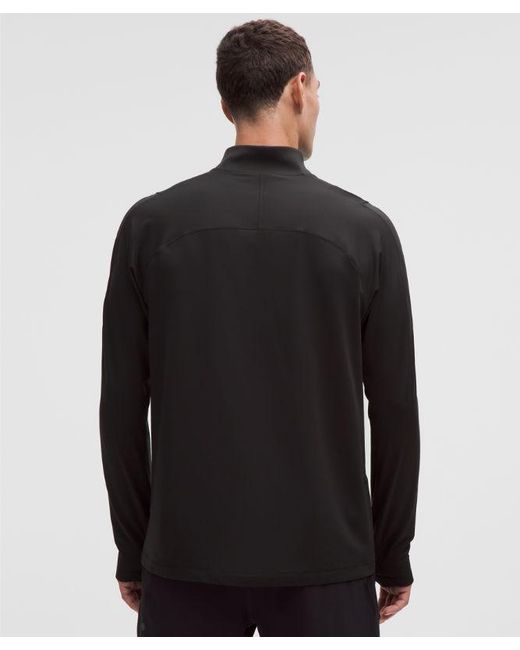 lululemon athletica Black Rulu Fleece Half-Zip Long-Sleeve Shirt for men
