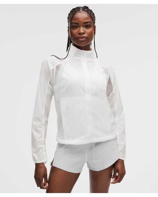 lululemon athletica White Ventilated Packable Running Jacket
