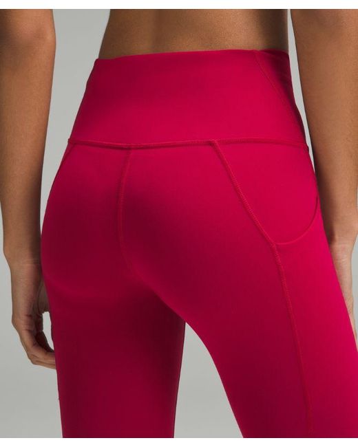 lululemon athletica Pink – Wunder Train High-Rise Tight Leggings With Pockets – 25" – – Size 4