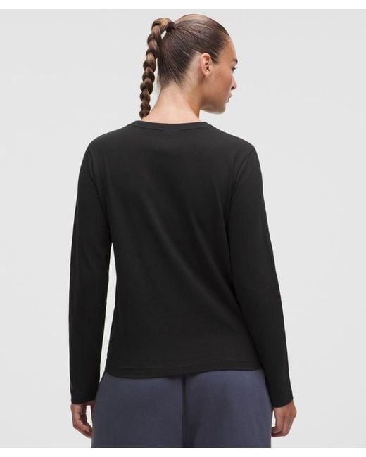 lululemon athletica Black The Classic Jersey Long-Sleeve Tee