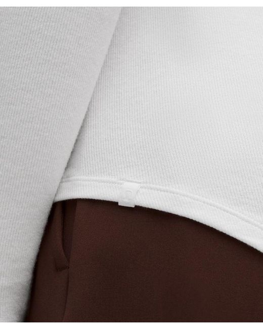 lululemon athletica Hold Tight Long-sleeve Shirt - Color White - Size 10