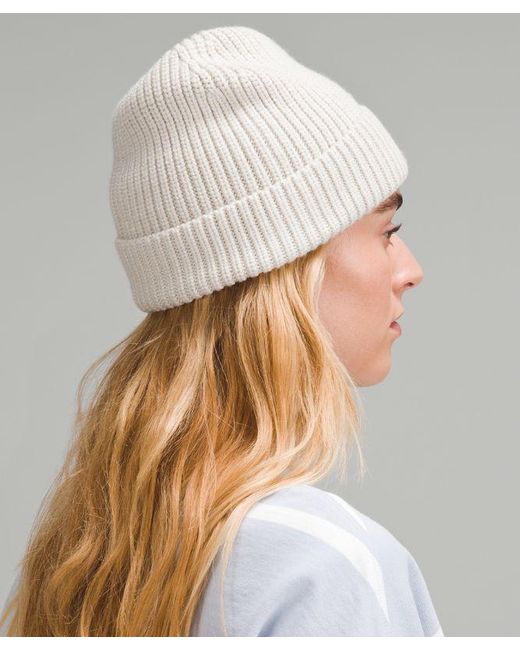 lululemon athletica Natural Close-Fit Wool-Blend Ribbed Knit Beanie