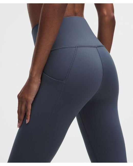 lululemon athletica Blue – Wunder Train High-Rise Tight Leggings With Pockets – 25" – – Size 4