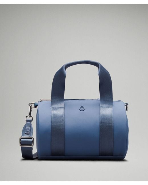lululemon small duffle bag lululemon Knit Nylon Mini Barrel Duffle Bag 5L in Blue