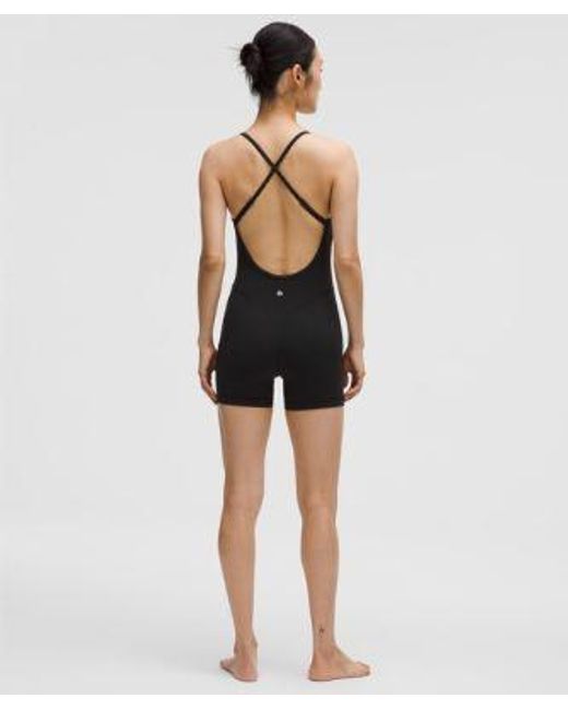 lululemon athletica Black – Align Cross-Back Bodysuit – 4" – – Size 14