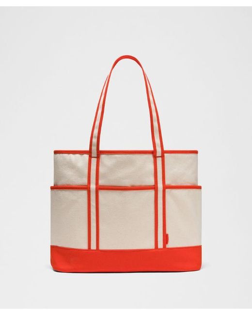 lululemon athletica Red – Daily Multi-Pocket Zip-Top Tote Bag 18L –
