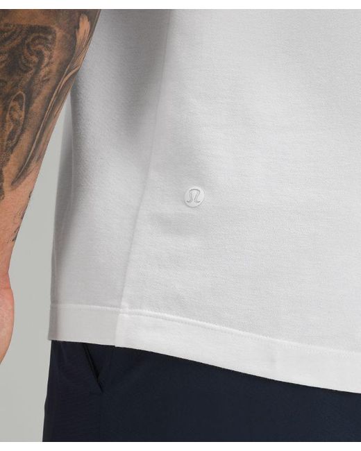 lululemon athletica White – 'Evolution Short-Sleeve Polo Shirt Oxford – – for men