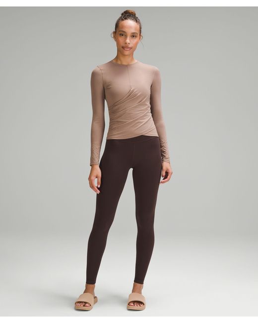 lululemon athletica Gray Light Smoothcover Wrap-front Long-sleeve Shirt