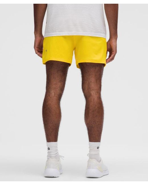 lululemon athletica Yellow – Pace Breaker Linerless Shorts – 5" – – Size 6 for men