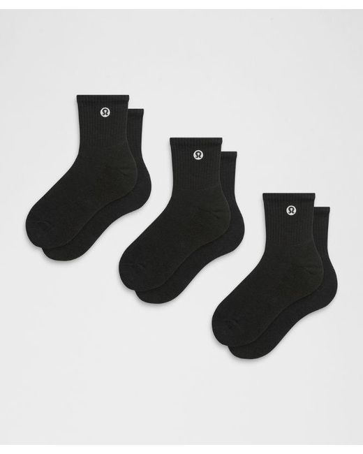 lululemon athletica Black Daily Essential Quarter Socks