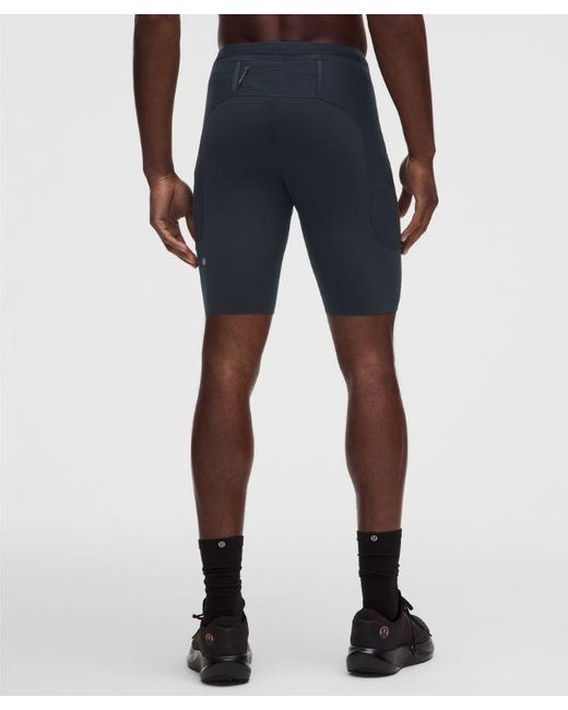 lululemon athletica Blue – Fast And Free Half Tights Design – 8" – – Size Large for men
