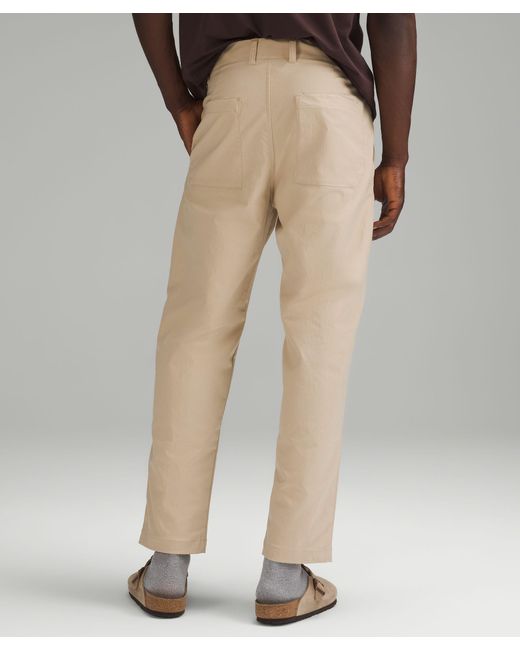 lululemon athletica Natural Relaxed-tapered Twill Trousers for men