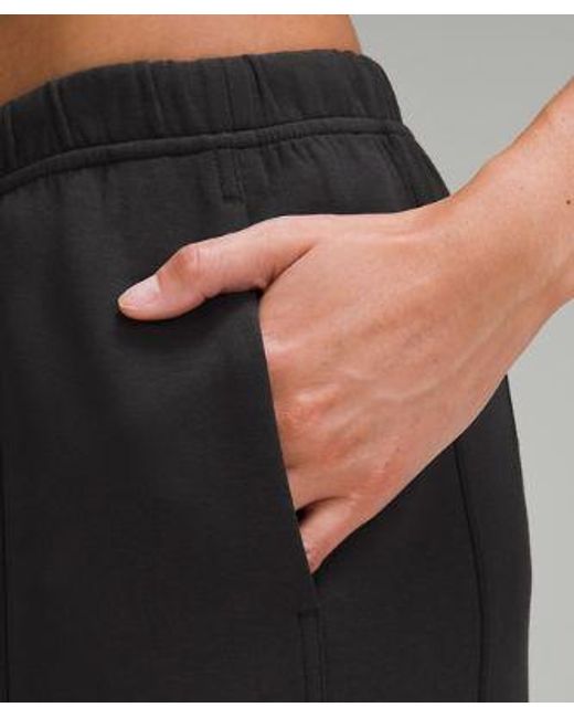 lululemon athletica Black Cotton-blend Double-knit Mid-rise Cargo Pants