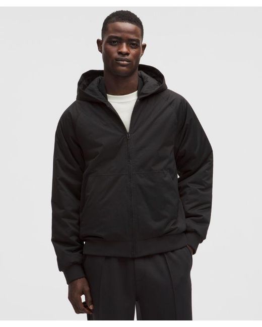 lululemon athletica Black – Insulated Water-Resistant Hoodie – – Size Large for men