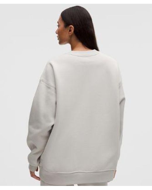 lululemon athletica Gray – Big Cozy Ultra-Oversized Crew Sweatshirt Wordmark – – Size Large