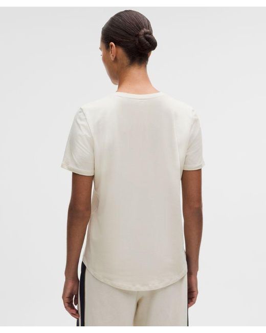 lululemon athletica White Love Curved-Hem Crewneck T-Shirt