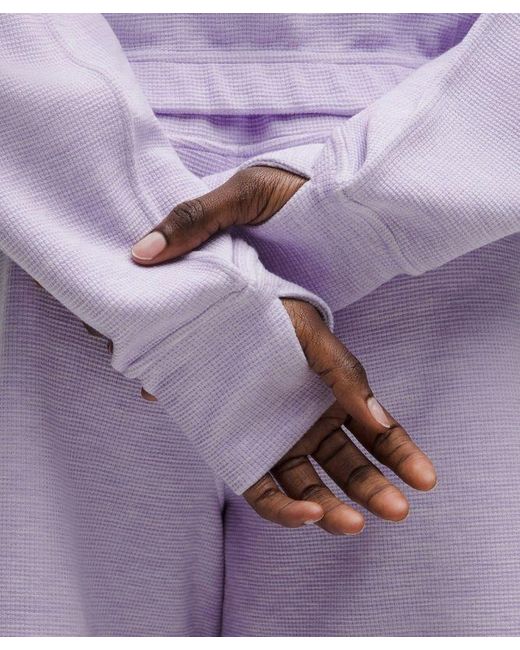 lululemon athletica Purple Scuba Cropped Funnel-Neck Half Zip