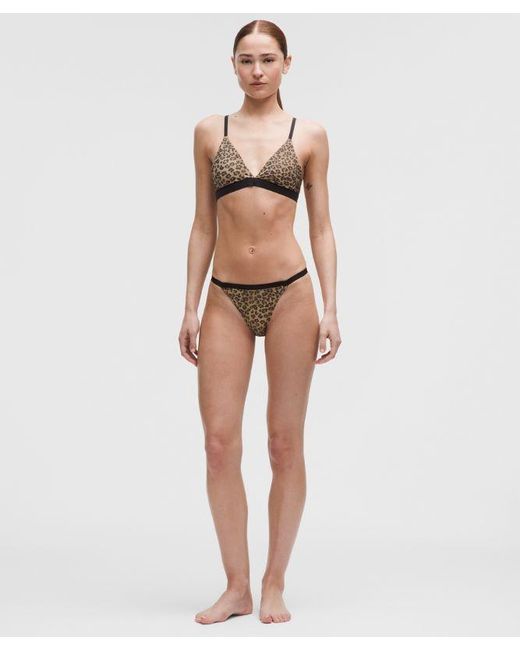lululemon athletica Natural – Wundermost Ultra-Soft Nulu Spaghetti-Strap Triangle Bralette A/B Cup – – Size 6