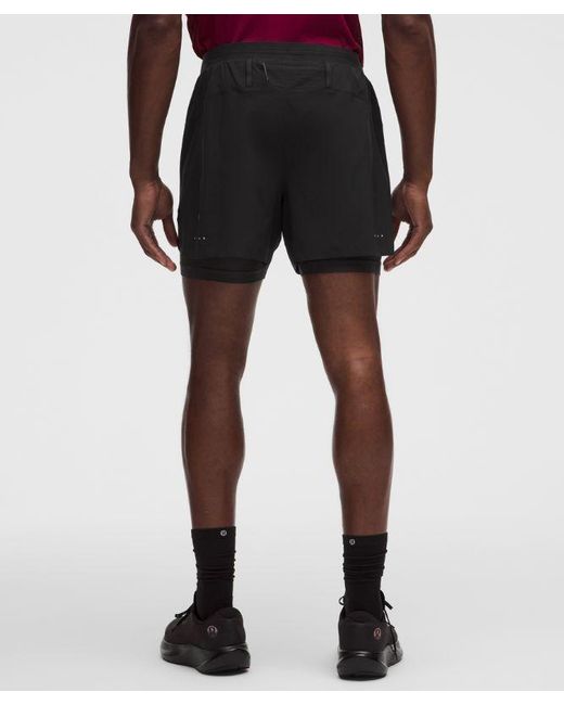 lululemon athletica Black – Fast And Free Lined Running Shorts Design – 5" – – Size Large for men