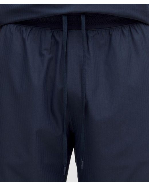 lululemon athletica Blue Striped Mesh Tennis Short 7" for men