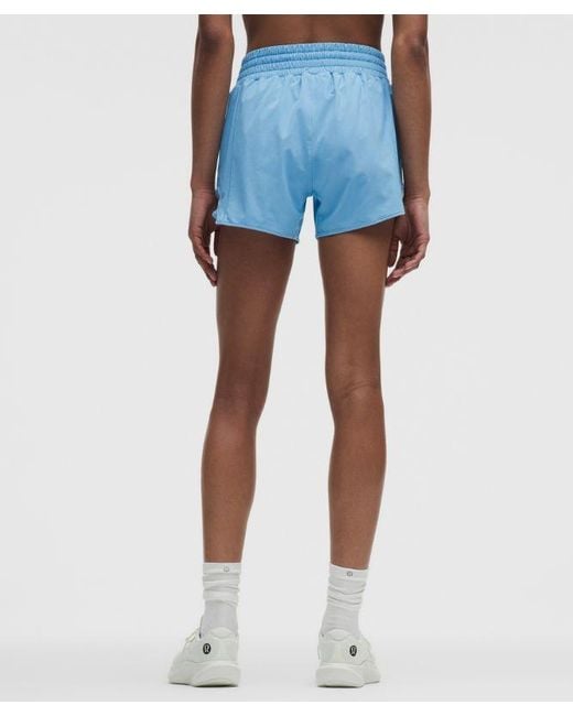 lululemon athletica Blue – Hotty Hot High-Rise Lined Shorts – 4" – – Size 4