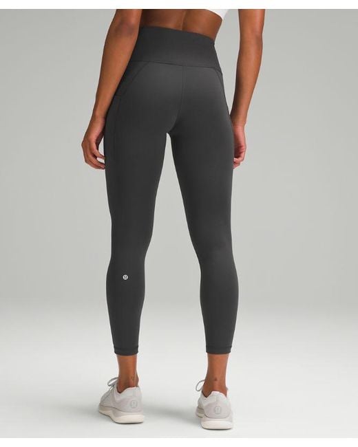 lululemon athletica Gray Wunder Train High-Rise Leggings With Pockets 25"