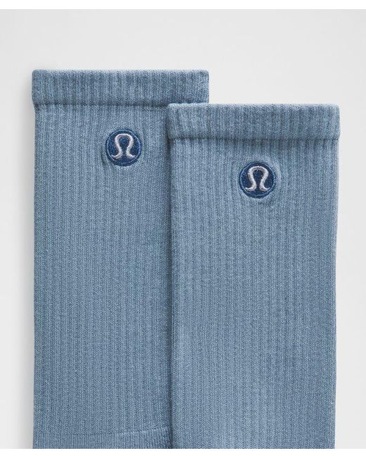 lululemon athletica Blue – Daily Essential Crew Socks 3 Pack – – Size Medium