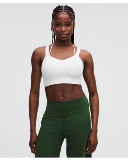 lululemon athletica Blue – Like A Cloud Ribbed Longline Sports Bra Light Support, D/Dd Cup – – Size 14
