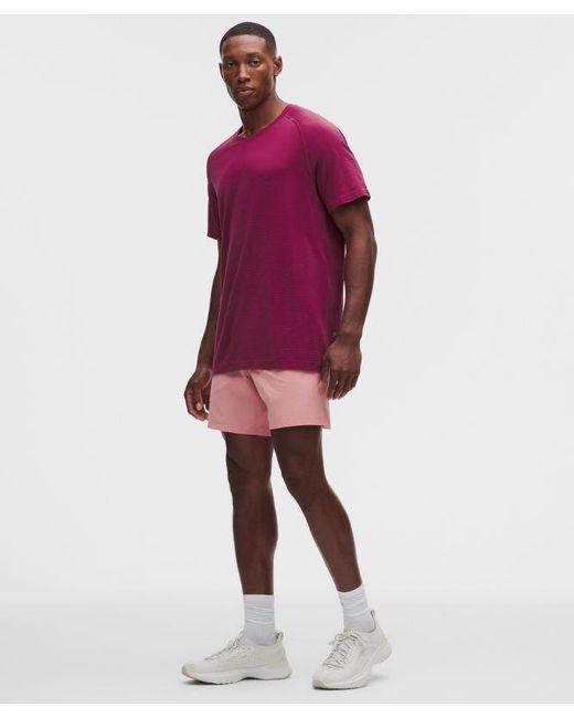 lululemon athletica Red – Metal Vent Tech Short-Sleeve Shirt – Size Large for men