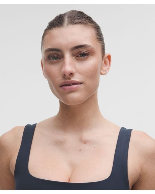 lululemon athletica Blue Wunder Under Smoothcover Tank Top