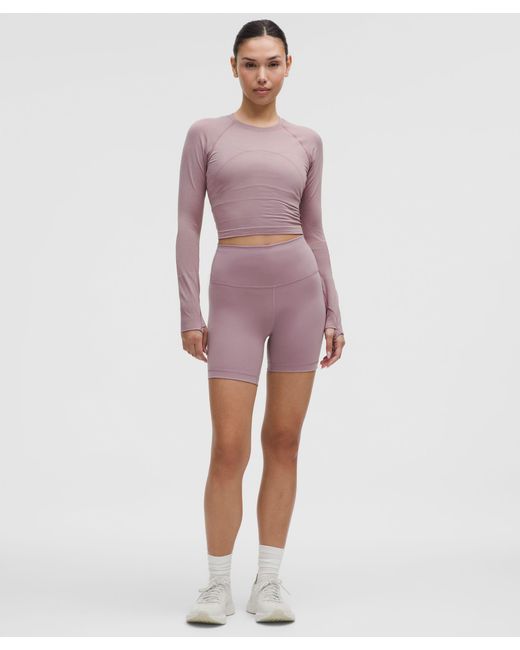 lululemon athletica Purple Swiftly Tech Cropped Long-Sleeve Shirt 2